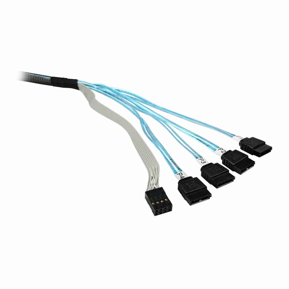 Broadcom LSI00409 mini SAS HD to 4x SATA Data Port Cable